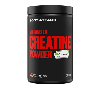 Body Attack - Micronised Creapure Creatine Powder - 1000g Dose