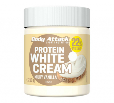 Body Attack - Protein White Cream Milky Vanilla Aufstrich - 250g Body Attack - Protein White Cream Milky Vanilla Aufstrich - 250g