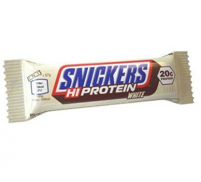 Snickers White Hi Protein Bar - 57g Riegel Snickers White Hi Protein Bar - 57g Riegel