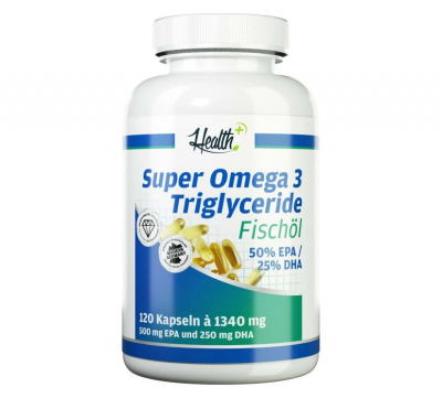 Health+ - Super Omega 3 Triglyceride Fischöl - 120 Kapseln Health+ - Super Omega 3 Triglyceride Fischöl - 120 Kapseln
