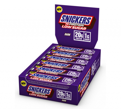 Snickers - Low Sugar DARK High Protein Bar Riegel - Karton 12 x 57g Snickers - Low Sugar DARK High Protein Bar Riegel - Karton 12 x 57g