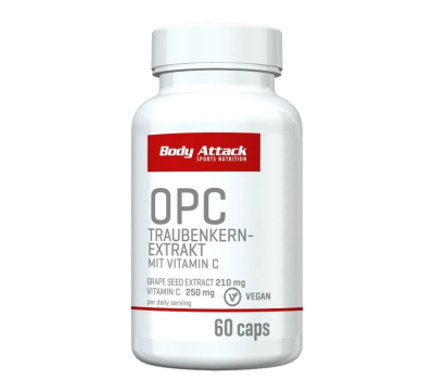 Body Attack - OPC Traubenkernextrakt - 60 Kapseln