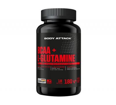 Body Attack - BCAA + Glutamine 12000 - 180 Kapseln