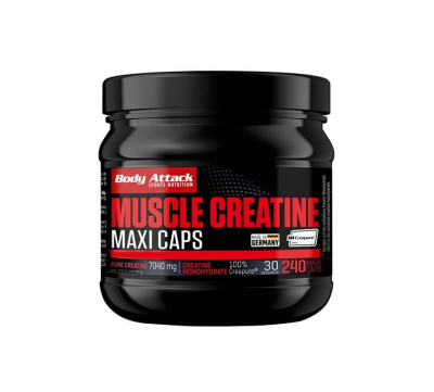 Body Attack - Creapure Muscle Creatine - 240 Kapseln - MHD 10/2025